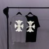 Chrome Hearts克羅心2021ss反光十字架刺繡短袖T恤